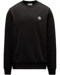Moncler - Moncler Sudadera De Algodón Con Parche Con Logotipo, Hombre, Talla - Lyst