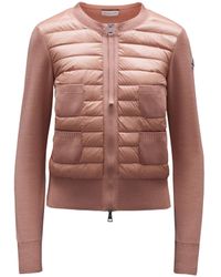 Moncler - Wool And Nylon Cardigan - Lyst