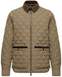 Moncler - Moncler Soleil Corduroy And Loden Trimmed Down Shirt Jacket - Lyst