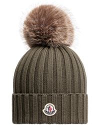 Moncler - Moncler Wool Beanie With Pom Pom - Lyst