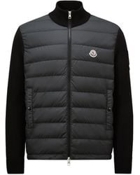 Moncler - Padded Cotton Zip-Up Cardigan - Lyst