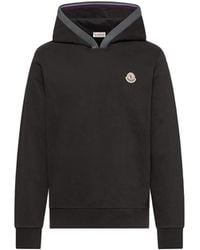 Moncler - Moncler Brushed Cotton Logo Hoodie - Lyst