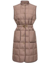 Moncler - Moncler Cygnette Square Quilted Long Down Gilet - Lyst
