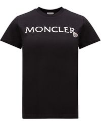 Moncler - Camiseta con logotipo bordado - Lyst