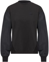 Moncler - Moncler Sudadera De Jersey De Algodón Con Mangas Plisadas, Mujer, Talla - Lyst