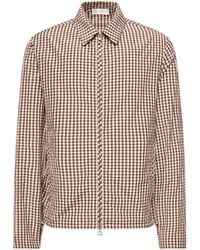 Moncler - Moncler Vichy Cotton Blend Zip-Up Shirt Jacket - Lyst