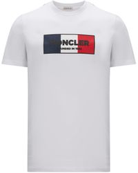 Moncler - Slim-fit Logo-print Cotton-jersey T-shirt - Lyst