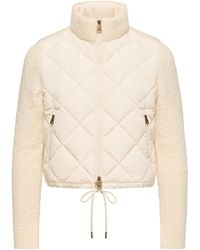 Moncler - Moncler Cotton Blend Padded Zip-Up Cardigan - Lyst