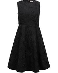 Moncler - Florales Kleid Aus Gabardine, Damen, Größe - Lyst