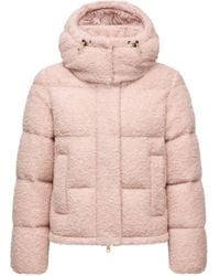 Moncler - Moncler Virieu Bouclé Hooded Short Down Jacket - Lyst
