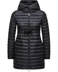 Moncler - Barbel Hooded Fit & Flare Long Down Jacket - Lyst