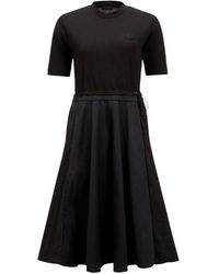 Moncler - Abito Midi Plissettato - Lyst