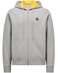 Moncler - Logo Patch Zip-up Hoodie - Lyst