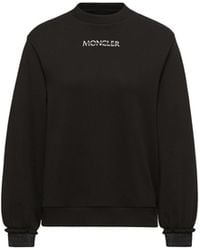 Moncler - Moncler Cotton Fleece Logo Sweatshirt - Lyst