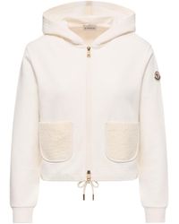Moncler - Moncler Cotton Blend Zip-Up Sweatshirt - Lyst
