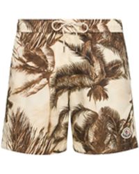Moncler - Moncler Patterned Swim Shorts - Lyst