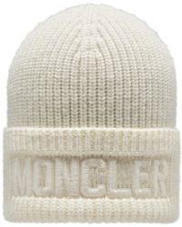 Moncler - Mütze aus wolle mit gesticktem logo - Lyst