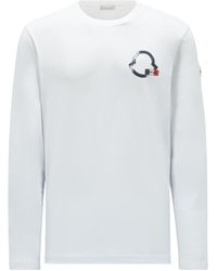 Moncler - Logo Outline Long Sleeve T-Shirt - Lyst