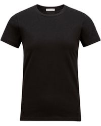 Moncler - Moncler Logo Patch Cotton Jersey T-Shirt - Lyst
