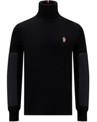 3 MONCLER GRENOBLE - Wool Polo Neck Jumper - Lyst