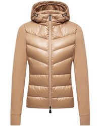 Moncler - Cardigan Zippé En Molleton Matelassé - Lyst