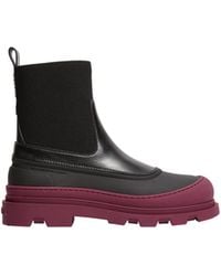 Moncler - Moncler Vera Edge Leather Ankle Boots - Lyst