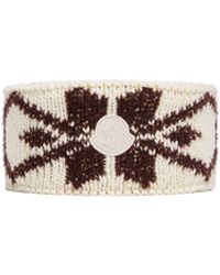 Moncler - Moncler Stirnband Aus Jacquard-Strick, Damen, Größe - Lyst