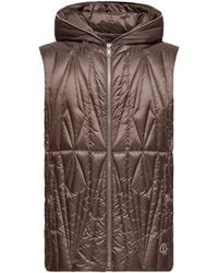 Moncler - Moncler Geocamo Ziplock Hooded Down Gilet - Lyst