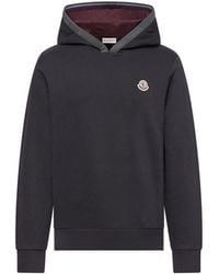 Moncler - Moncler Brushed Cotton Logo Hoodie - Lyst