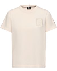 Moncler - Moncler Botanical Patch Cotton Blend T-Shirt - Lyst