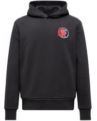 Moncler - Moncler Sudadera De Algodón Con Capucha Y Parche Con Logotipo De Estrella, Hombre, Talla - Lyst