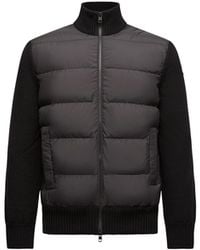 Moncler - Moncler Padded Wool Zip-Up Cardigan - Lyst