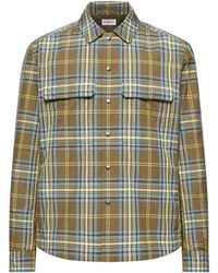 Moncler - Moncler Monogram Checked Shirt Jacket - Lyst