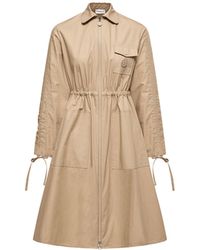 Moncler - Moncler Cotton Poplin Shirt Dress - Lyst