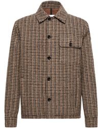 Moncler - Moncler Norfol Wool Blend Down Shirt Jacket - Lyst