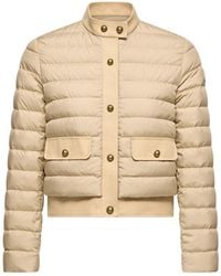 Moncler - Moncler Juju Cotton & Linen-Trimmed Short Down Jacket - Lyst