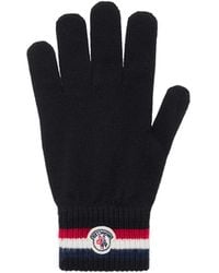 Moncler - Moncler Tricolour Wool Gloves - Lyst