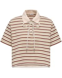 Moncler - Moncler Striped Cotton Polo Shirt - Lyst