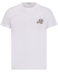 Moncler - T-shirt à empiècement double logo - Lyst