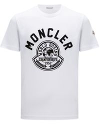 Moncler - Printed Motif T-shirt White - Lyst