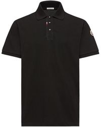 Moncler - Moncler Logo Cotton Piquet Polo Shirt - Lyst