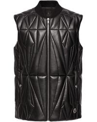 Moncler - Moncler Chaleco De Piel De Napa Geocamo Flight, Talla - Lyst
