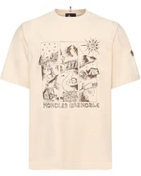 Moncler - Moncler Mountain Landscape Print Cotton T-Shirt - Lyst