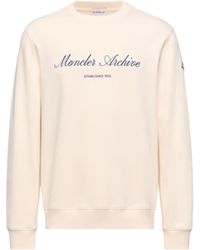 Moncler - Moncler Sudadera De Mezcla De Algodón Con Logotipo, Hombre, Talla - Lyst