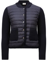 Moncler - Cárdigan De Lana Acolchado, Mujer, Talla - Lyst