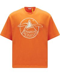 MONCLER X ROC NATION - T-shirt mit logo-motiv - Lyst