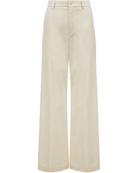 Moncler - Hose Aus Baumwoll-Gabardine, Damen, Größe - Lyst