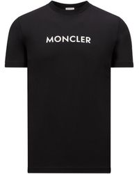 Moncler - Rubberized Logo Cotton T-Shirt - Lyst