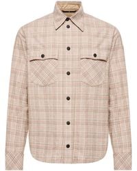 Moncler - Moncler Long Sleeve Check Cotton Shirt - Lyst