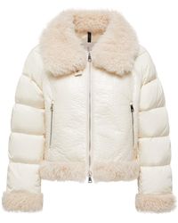 Moncler - Moncler Rubrouk Teddy-Trimmed Short Down Jacket - Lyst